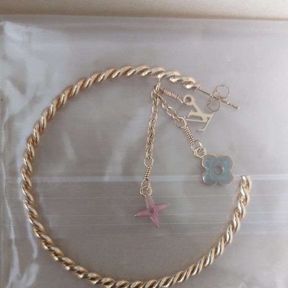 Louis Vuitton Gold and Pink Charm Bracelets - Picture 3 of 9